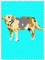 Sunarts doe het zelf pakket model Hond, staand 100 x 232 cm artikelnummer D153 - thumbnail