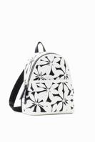 Kleine rugzak met gestanste bloemen - WHITE - U