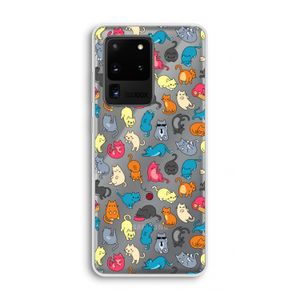 Kleurrijke katten: Samsung Galaxy S20 Ultra Transparant Hoesje