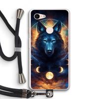 Wolf Dreamcatcher: Pixel 3 XL Transparant Hoesje met koord