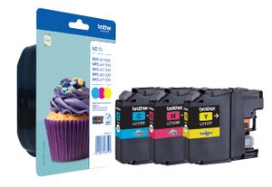 Brother LC-123RBWBP inktcartridge 3 stuk(s) Origineel Cyaan, Magenta, Geel