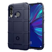 Schokbestendig Rugged Shield volledige dekking beschermende siliconen case voor Huawei P Smart + 2019 (blauw)
