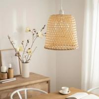 Hanglamp &apos;Castra&apos; Rotan natuur e27 fitting gevlochten 30 cm