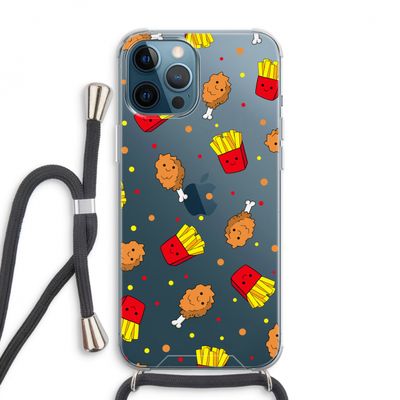 Chicken 'n Fries: iPhone 12 Pro Max Transparant Hoesje met koord