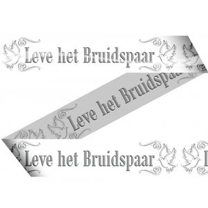 Bruiloft versiering afzettings lint leve het bruidspaar 15 meter   -