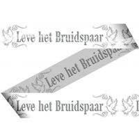 Bruiloft versiering afzettings lint leve het bruidspaar 15 meter   -