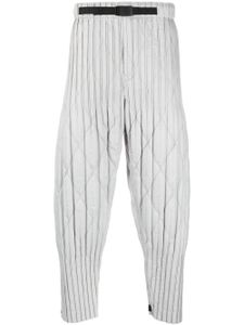 Homme Plissé Issey Miyake pantalon droit à motif losanges - Gris