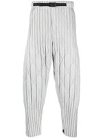 Homme Plissé Issey Miyake pantalon droit à motif losanges - Gris - thumbnail