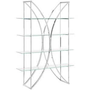 Beliani - HOLLOW - Boekenkast - Zilver|Transparant - Metaal