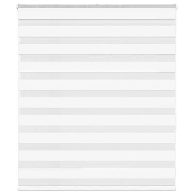 VidaXL Zebra rolgordijn 130x150 cm stofbreedte 125,9cm polyester wit