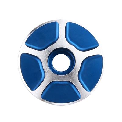 1 paar C17 fiets CNC aluminium fiets headset Cap (blauw)