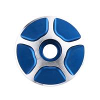 1 paar C17 fiets CNC aluminium fiets headset Cap (blauw)