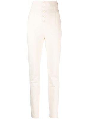 Philosophy Di Lorenzo Serafini pantalon en coton stretch à taille haute - Tons neutres