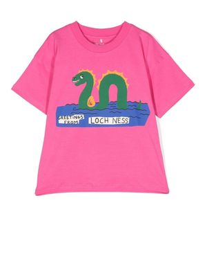 Mini Rodini t-shirt Loch Ness à imprimé graphique - Rose