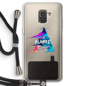 Abstract Spectrum: Samsung Galaxy A8 (2018) Transparant Hoesje met koord