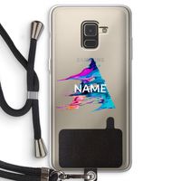 Abstract Spectrum: Samsung Galaxy A8 (2018) Transparant Hoesje met koord
