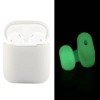 Portable Wireless Bluetooth Earphone Silicone Protective Box Anti-lost Dropproof Storage Bag for Apple AirPods 1/2(Earphone is not Included)(Fluoresce