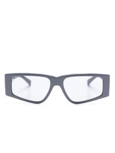 Dolce & Gabbana Eyewear lunettes de soleil rectangulaires à logo - Gris