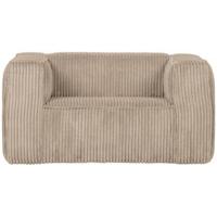 WOOOD Bean Fauteuil - Grove Ribstof - Travertin - 74x146x98