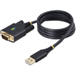 StarTech.com 1m USB naar Seriëel Adapter Kabel, COM Retention, Verwisselbare Schroeven/Moeren, USB-A