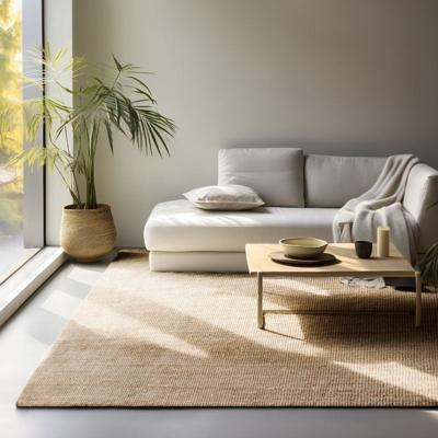 Handgeweven Jute Vloerkleed - Naturel maat: 150x80cm - materiaal: Jute - Dekbed-Discounter.nl