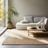 Handgeweven Jute Vloerkleed - Naturel maat: 170x120cm - materiaal: Jute - Dekbed-Discounter.nl