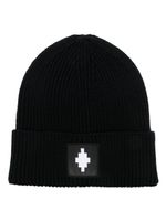 Marcelo Burlon County of Milan bonnet en maille à patch logo Cross - Noir