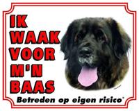 Leonberger Waakbord - Ik waak voor mijn baas