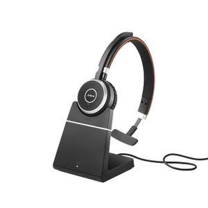 Jabra Evolve 65 Second Edition - UC On Ear headset Telefoon Bluetooth, Radiografisch Mono Zwart Noise Cancelling, Ruisonderdrukking (microfoon) Incl. oplaad-