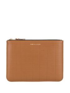 Comme Des Garçons Wallet portefeuille Brick Line zippé - Marron