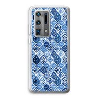 Blauw motief: Huawei P40 Pro Plus Transparant Hoesje