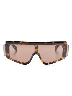Retrosuperfuture lunettes de soleil Zed Burnt à monture géométrique - Marron