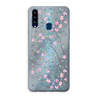 Sierlijke bloemen: Samsung Galaxy A20s Transparant Hoesje