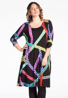 Yoek Jurk A-lijn NEON CHAINS | Zwart | Maat 58/60
