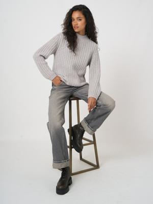 REPEAT Limited Edition - chunky rib kasjmier trui