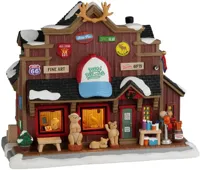 Lemax wild wooly&apos;s gift shop verlicht kersthuisje Vail Village 2022
