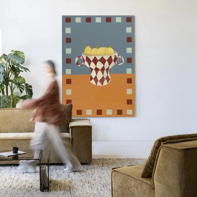 Urban Cotton Wandkleed 'Eclectic Series 4' 145 x 190cm in Frame - black