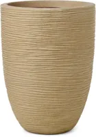 Capi nature elegant laag rib nl vaas 34x46 cm beige