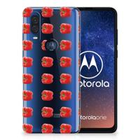 Motorola One Vision | Siliconen Case | Paprika Red
