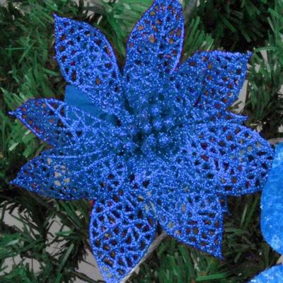 10 stuks 15cm simulatie holle kunstmatige bloem kinderen Birthday Party decoratie Nieuwjaar Christmas decor (blauw)