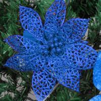 10 stuks 15cm simulatie holle kunstmatige bloem kinderen Birthday Party decoratie Nieuwjaar Christmas decor (blauw)