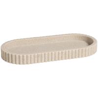 Leen Bakker - Tray Nordic Beige - Polyresin - Beige#Taupe - 14.5x27x2.5 Cm