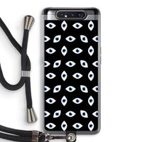 Eyes pattern: Samsung Galaxy A80 Transparant Hoesje met koord
