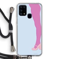 Pink panty: Samsung Galaxy M31 Transparant Hoesje met koord