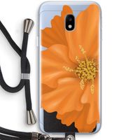 Orange Ellila flower: Samsung Galaxy J3 (2017) Transparant Hoesje met koord
