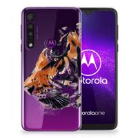 Smartphone hoesje Motorola One Macro Watercolor Tiger