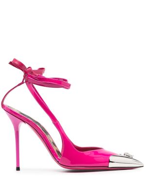 Philipp Plein escarpins Crystal Skull 105 mm à ornements - Rose