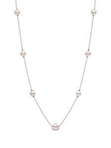 Yoko London collier en or blanc 18ct serti de perles d'eau douce - Argent