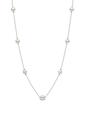 Yoko London collier en or blanc 18ct serti de perles d'eau douce - Argent