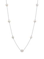 Yoko London collier en or blanc 18ct serti de perles d'eau douce - Argent - thumbnail